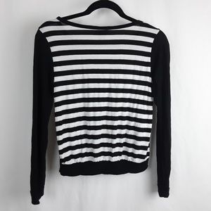 Wet Seal Tops - Black and White Stripe Shirt Wet Seal Tops - Black and White Stripe Shirt